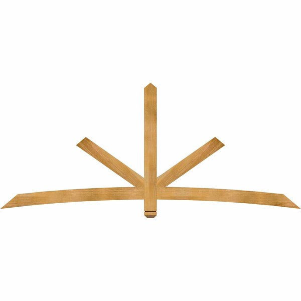 Ekena Millwork Alberta Rough Sawn Timber Gable Bracket, Western Red Cedar, 96"W x 40"H x 2"D x 4"F, 10/12 Pitch GBW096X40X0204ALB00RWR - main